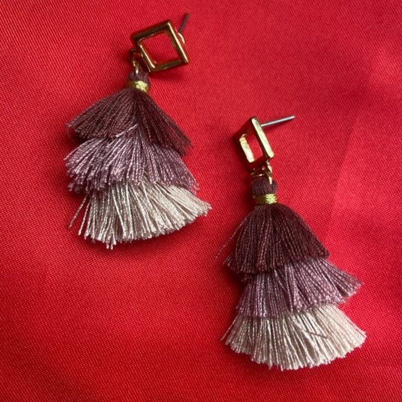 💕LAST ONE Metal Square Tassels Earrings - Picture 2 of 5